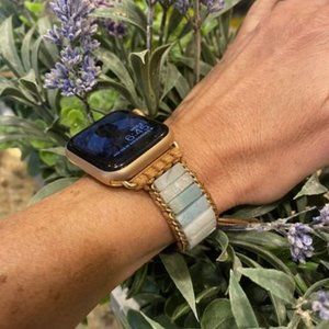Amazonite Smart Watch Band Strap for Apple Watch Series 8 7 6 / 38 40 41 mm Gift
